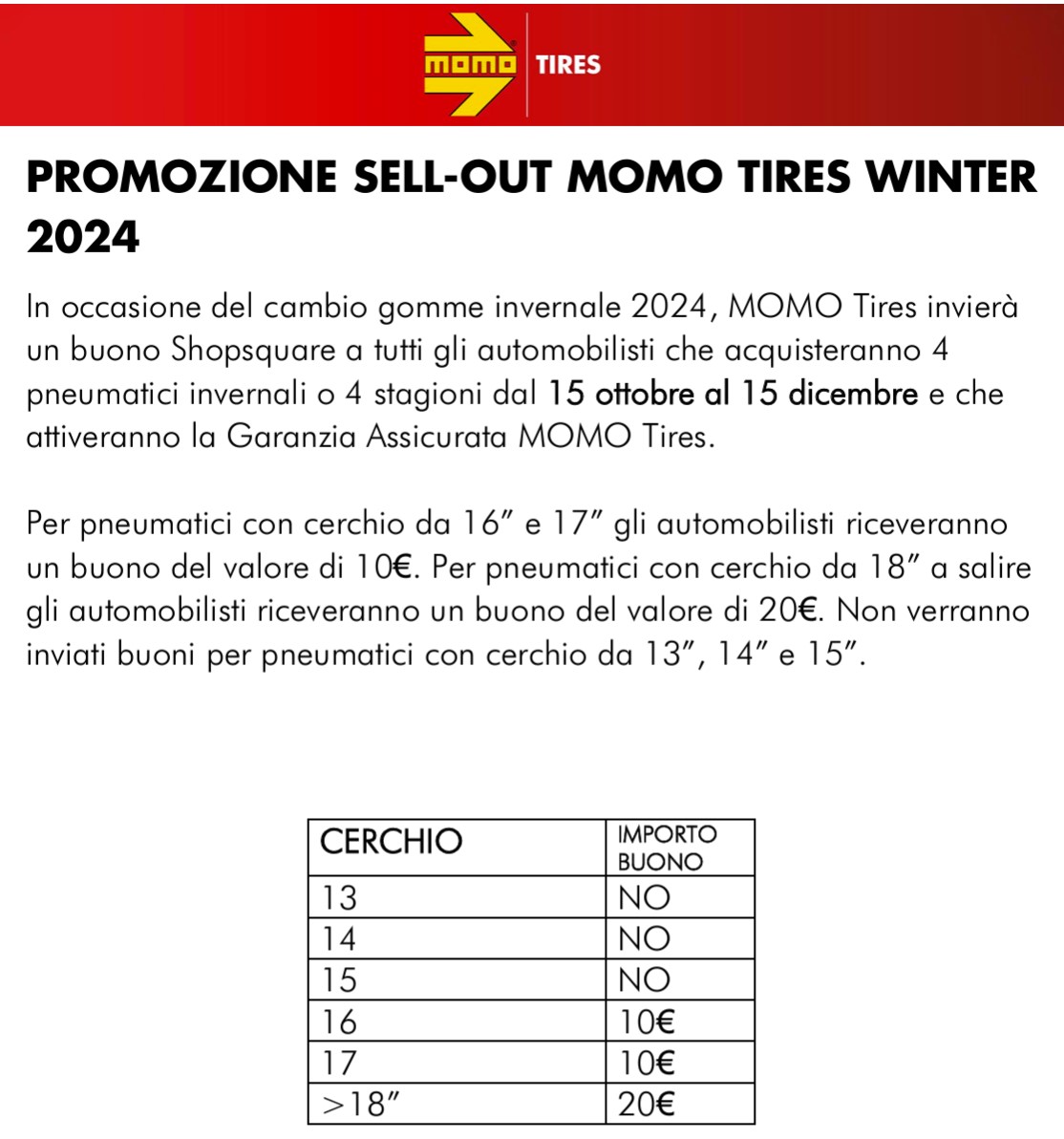 Offerta Momo